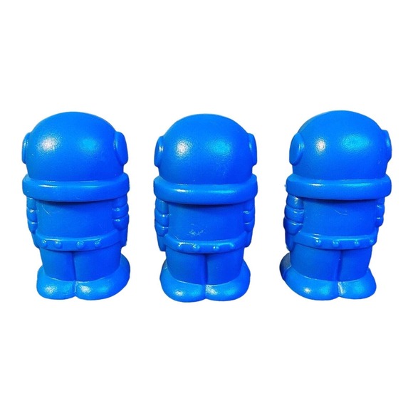 KooKooNauts Game Milton Bradley 3X BLUE Astronaut Replacement Pieces 1995 RARE - Picture 3 of 4